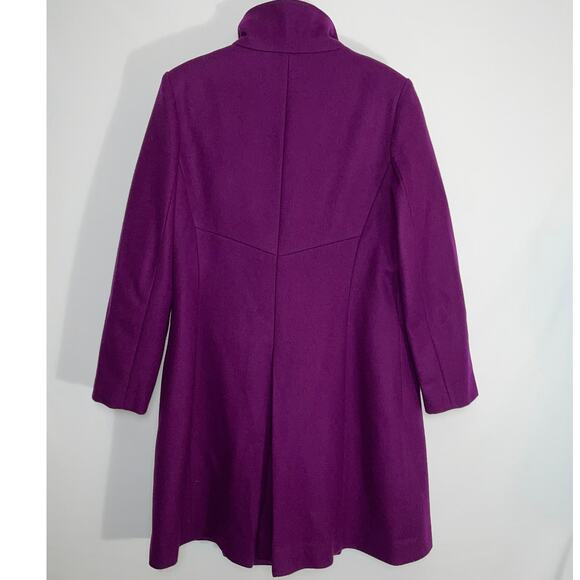 Via Spiga Magenta Wool Blend Coat - Women's Size 12 - Simply Fabulous! - Picture 3 of 15